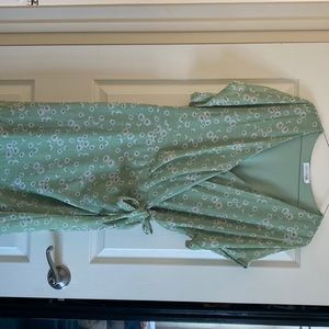 All in favor green floral dress